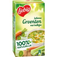 Een afbeelding van Liebig Julienne groentensoep met balletjes bel