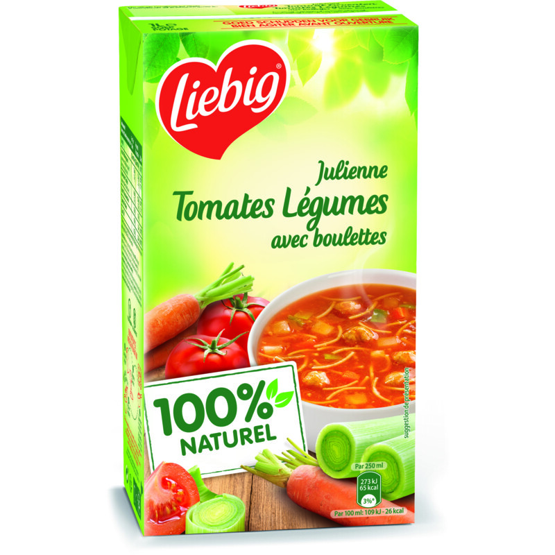 Een afbeelding van Liebig Tomaten groentensoep met balletjes bel