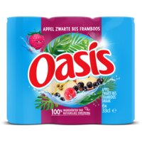 Een afbeelding van Oasis Appel zwarte bes framboos 6-pack
