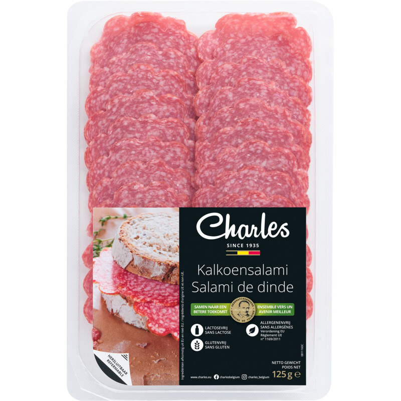 Een afbeelding van Charles kalkoensalami bel