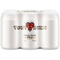Een afbeelding van Tout Bien Average Belgian pils 6-pack bel