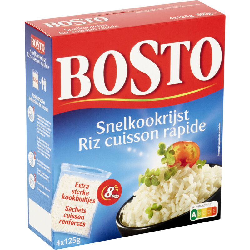 Een afbeelding van Bosto Snelkookrijst 4x125g BEL