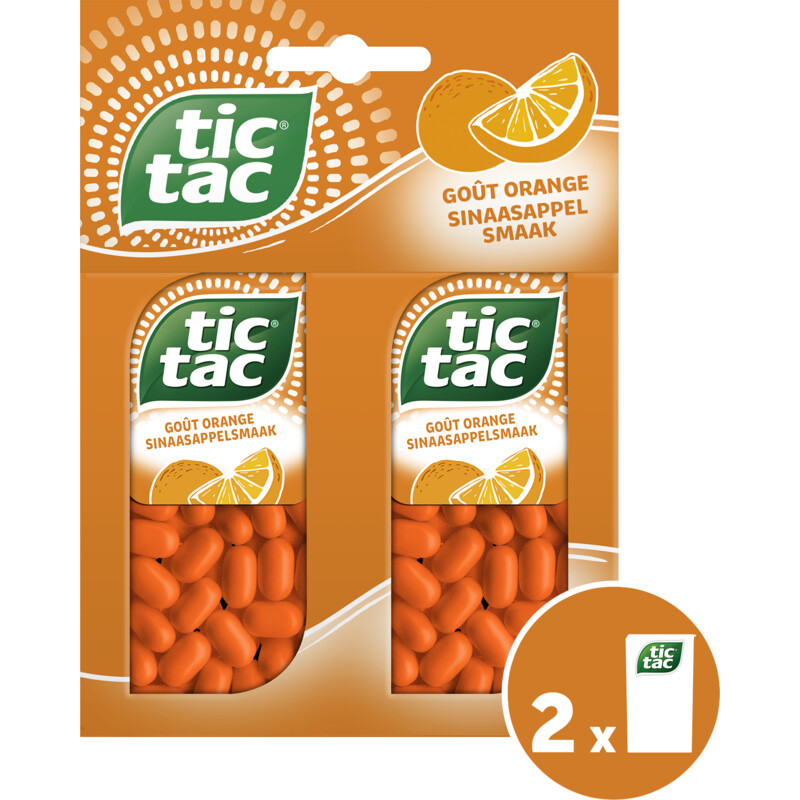 Een afbeelding van Tic tac Sinaasappelsmaak 2-pack