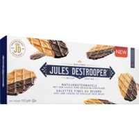 Een afbeelding van Jules Destrooper Natuurboterwafels pure chocolade