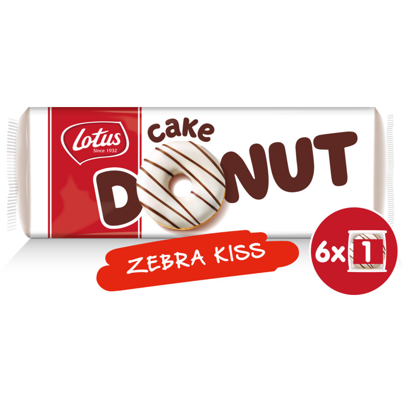 Een afbeelding van Lotus Donutcakes zebra kiss bel