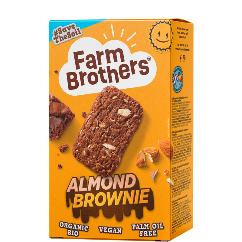 Een afbeelding van Farm Brothers Vegan brownie almond