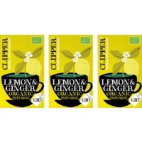 Een afbeelding van Clipper Organic Lemon & Ginger 3-pack
