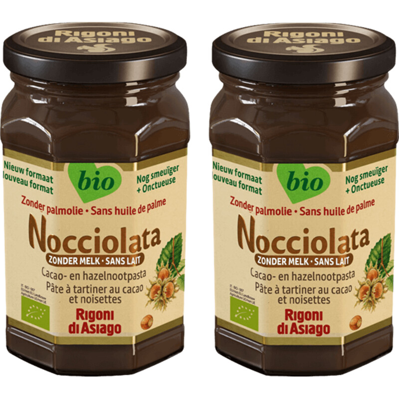 Een afbeelding van Nocciolata cacao-hazelnootpasta pakket