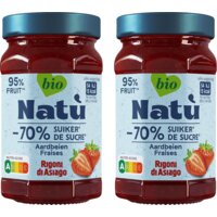Een afbeelding van Natù bio Aardbeienjam -70% suiker pakket
