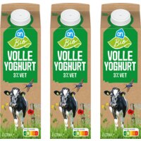 Een afbeelding van AH Biologisch Volle yoghurt 3-pack