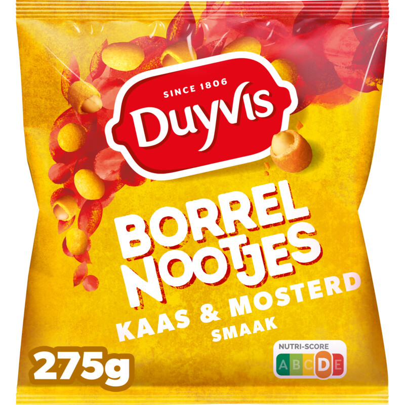 Een afbeelding van Duyvis Borrelnootjes kaas & mosterd smaak