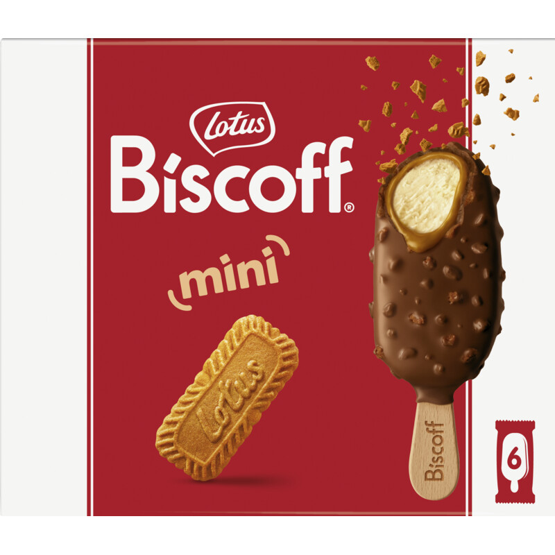 Een afbeelding van Lotus Biscoff Speculoos roomijs melkchocolade ijs mini