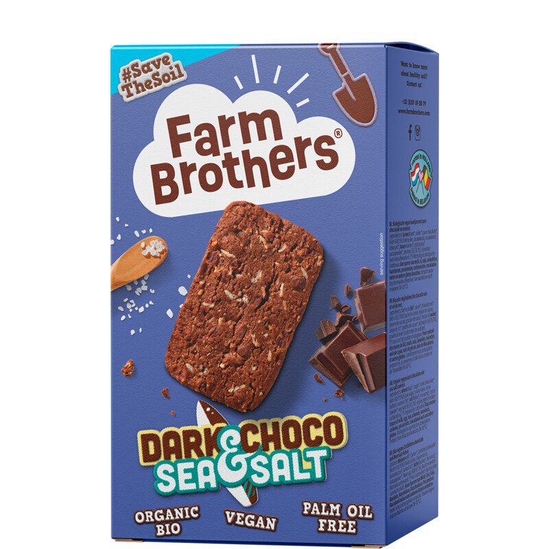 Een afbeelding van Farm Brothers Bio cookies chocolate & sea salt