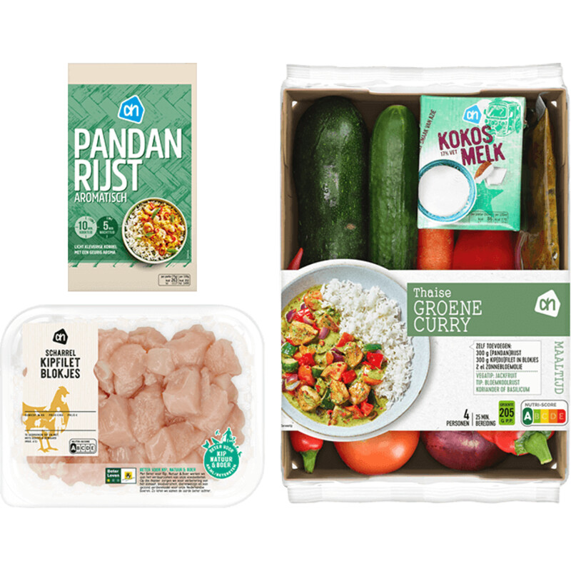 Een afbeelding van AH Thaise Groene Curry Verspakket