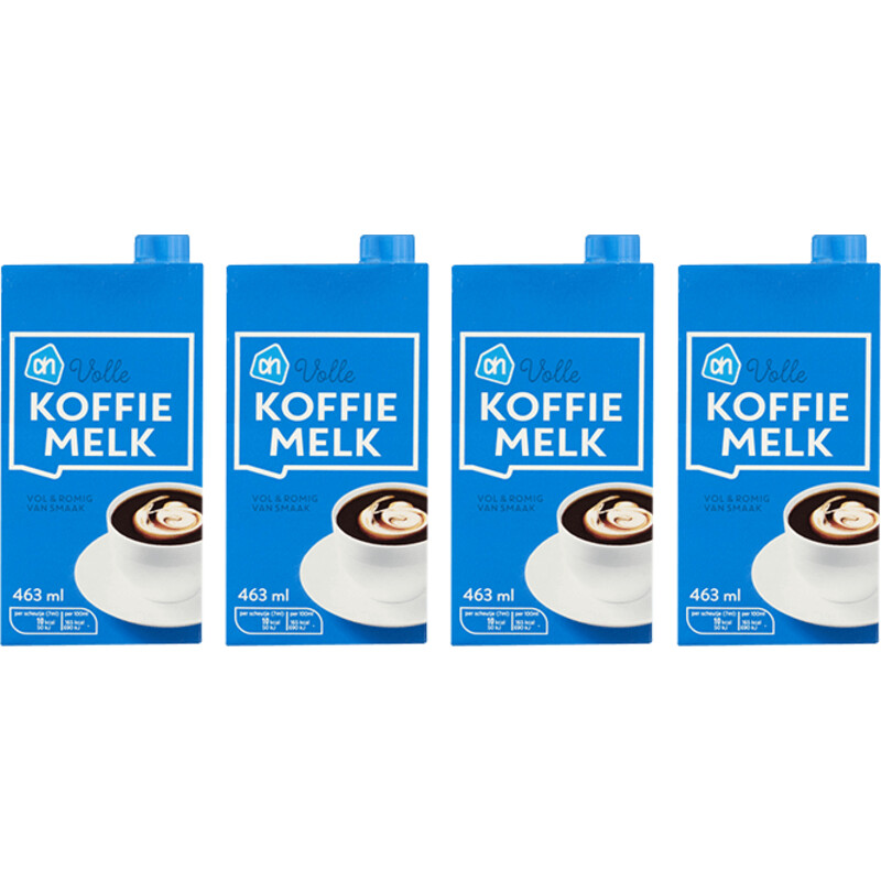 Een afbeelding van AH Volle koffiemelk 4-pack