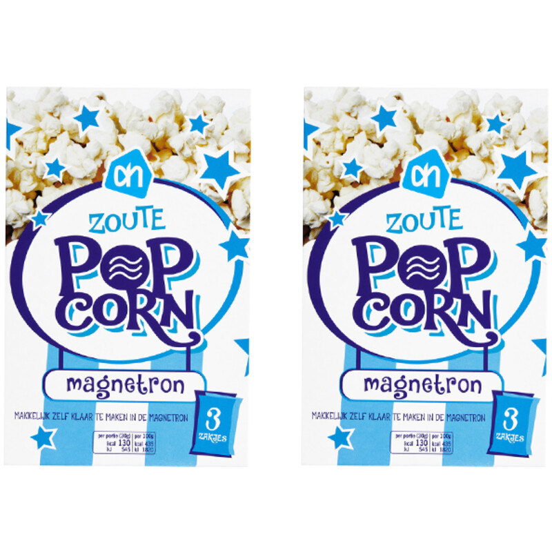 Een afbeelding van AH Magnetron Popcorn Zout 2-pack