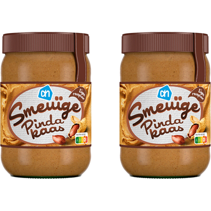 Een afbeelding van AH Smeuige pindakaas 2-pack