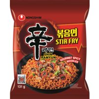 Nongshim Shin red stir fry