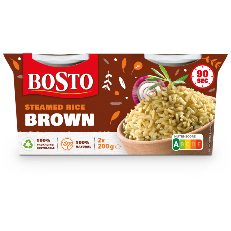 Een afbeelding van Bosto Brown rice steamed bel