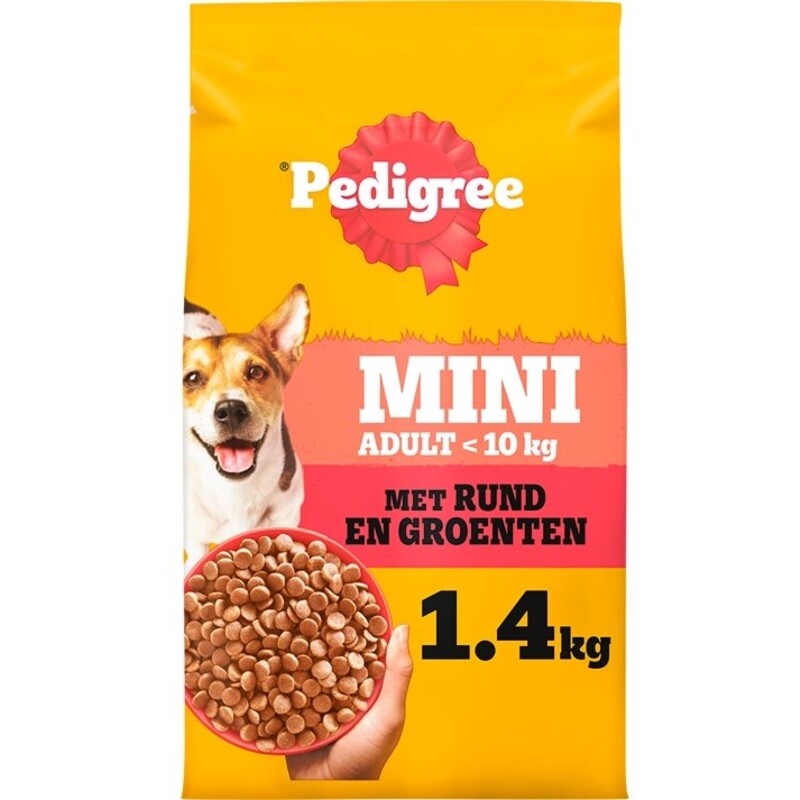 Een afbeelding van Pedigree Adult mini hondenbrokken rund