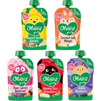 Een afbeelding van Olvarit Knijpfruit 12+ mnd variatiemenu 5-pack