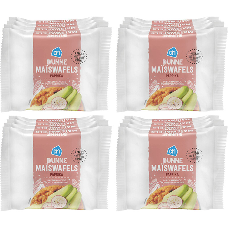 Een afbeelding van AH Dunne maiswafels paprika 4-pack