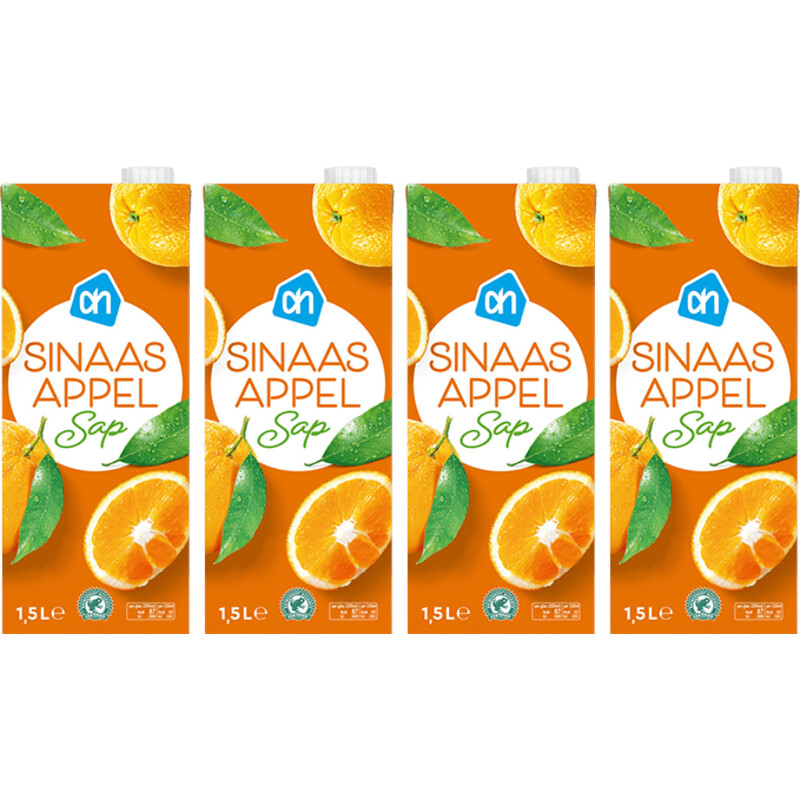 Een afbeelding van AH Sinaasappelsap 4-pack