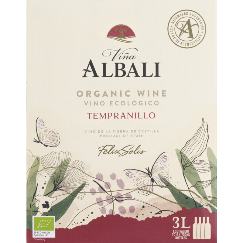 Een afbeelding van Viña Albali Organic tempranillo rood wijntap