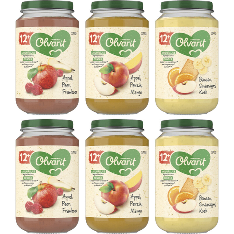 Een afbeelding van Olvarit 12+ mnd variatiemenu fruit