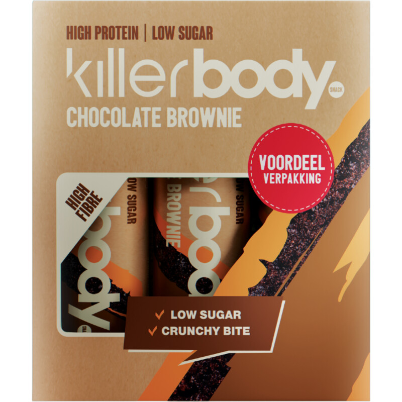 Een afbeelding van Killerbody Chocolate brownie protein bars