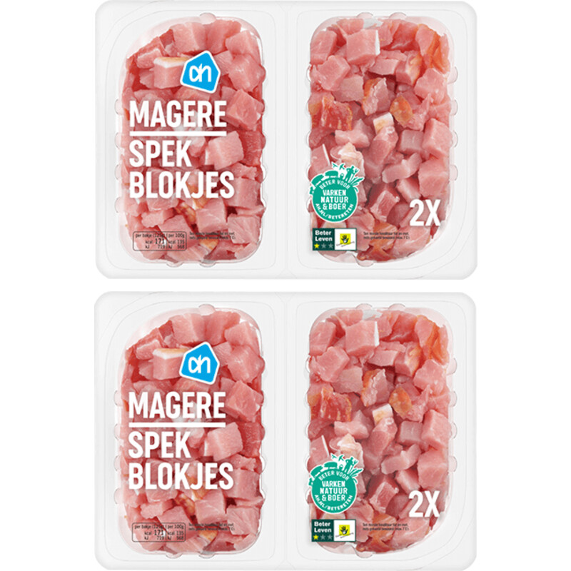 Een afbeelding van AH Mager spekblokjes 2-pack