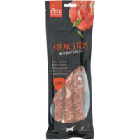 Een afbeelding van Pets Unlimited Steak sticks with beef and cod L