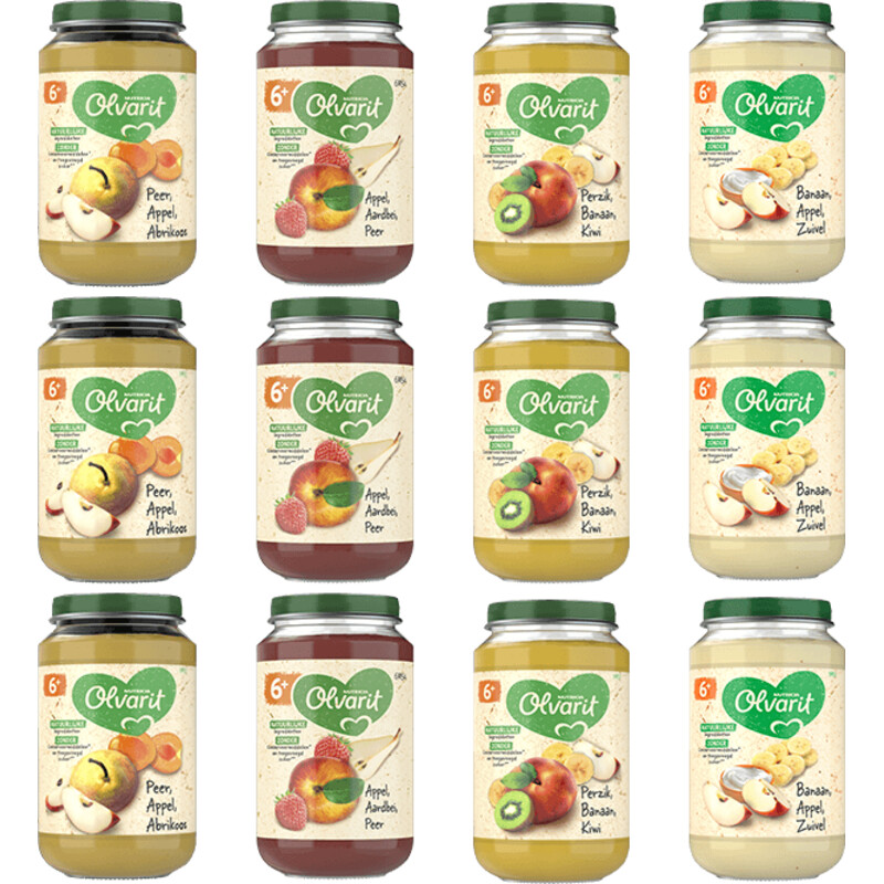 Een afbeelding van Olvarit 6+ mnd variatiemenu fruit