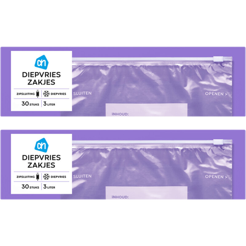 Een afbeelding van AH Diepvrieszakjes groot 2-pack