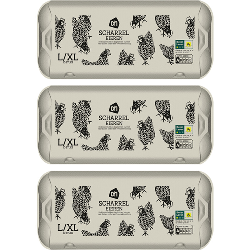 Een afbeelding van AH Verse scharreleieren L/XL 3-pack