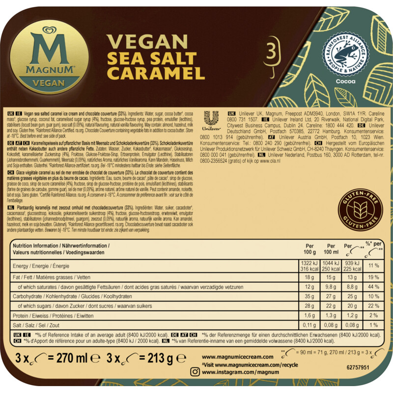 Een afbeelding van Magnum Vegan sea salt caramel