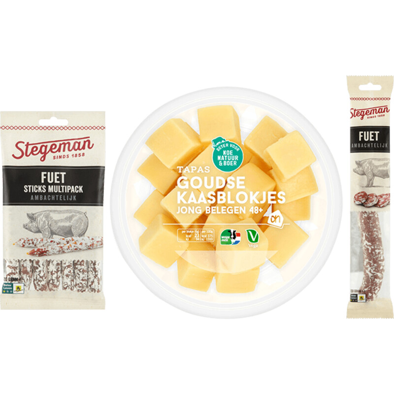 Een afbeelding van Stegeman fuet en kaas borrelplank pakket