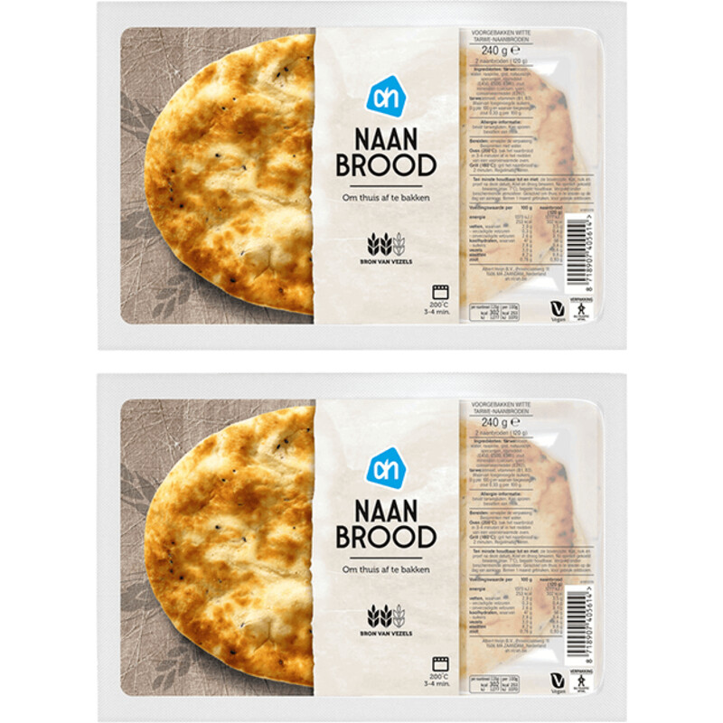 Een afbeelding van AH Naanbrood 2-pack
