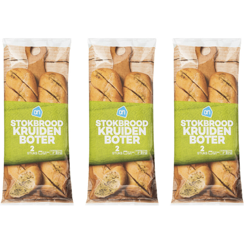 Een afbeelding van AH Stokbrood kruidenboter 3-pack
