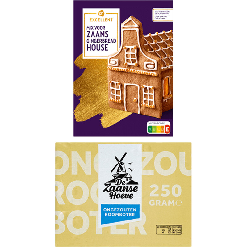 Een afbeelding van AH Excellent Mix voor Zaans Gingerbread house pakket