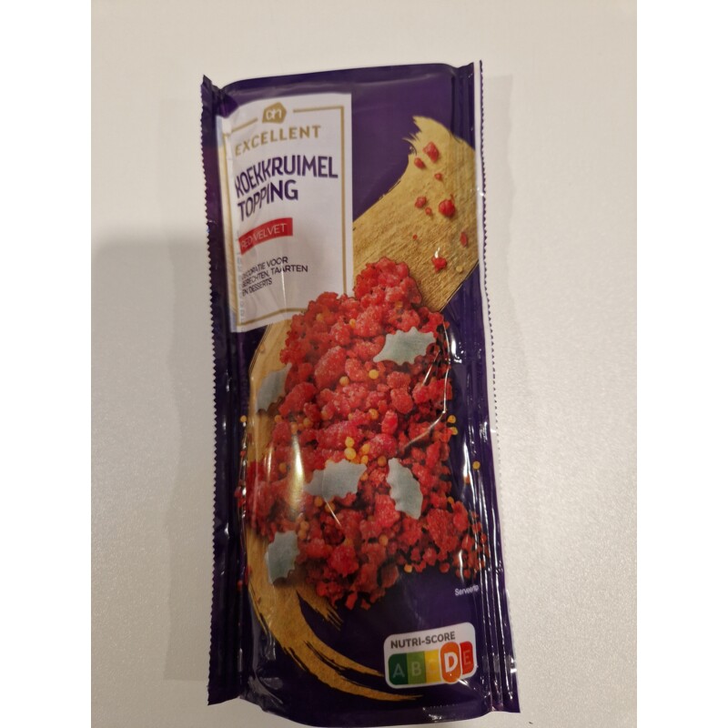 Een afbeelding van AH Excellent Koekkruimels red velvet