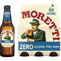 Een afbeelding van Birra Moretti Zero alcoholvrij bier 6-pack