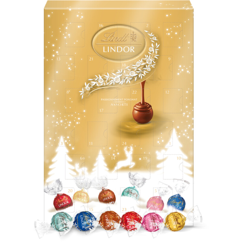 Een afbeelding van Lindt Lindor adventskalender gemengde bonbons