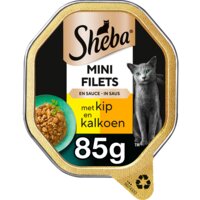 Een afbeelding van Sheba Mini filets n saus kip & kalkoen