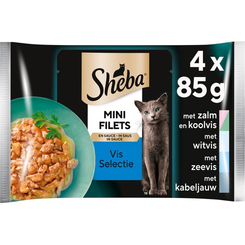Een afbeelding van Sheba Mini filets in saus vis klein