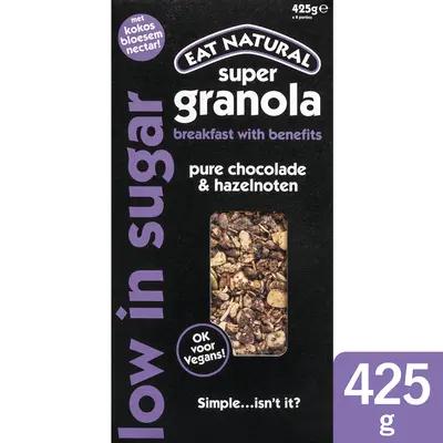 pdp-image-Eat Natural Super granola pure chocolade & hazelnoot