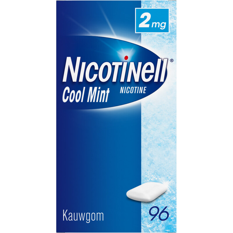 Een afbeelding van Nicotinell Cool mint 2mg nicotine kauwgom
