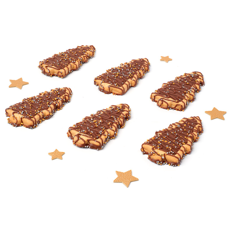 Een afbeelding van AH Excellent Kerstbomen koek met pure chocolade