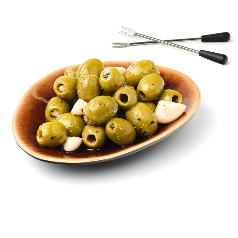 Een afbeelding van AH Groene olijven met knoflook