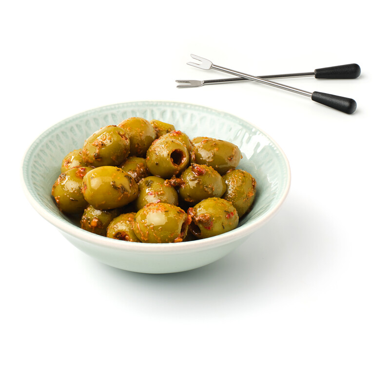 Een afbeelding van AH Groene olijven met pittige kruiden